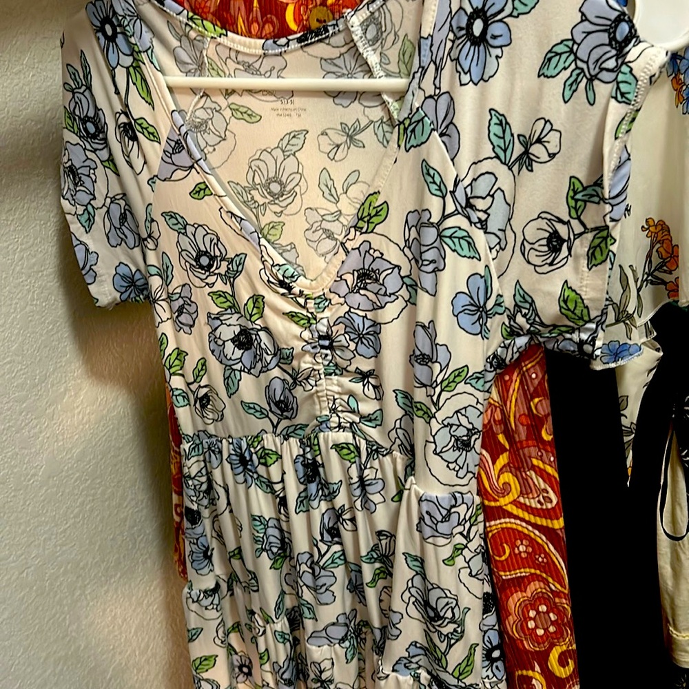 Blue Floral Flare Dress🩵